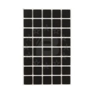 Подпятник самоклеящийся квадратный 20x20 мм, 40 штук, черный